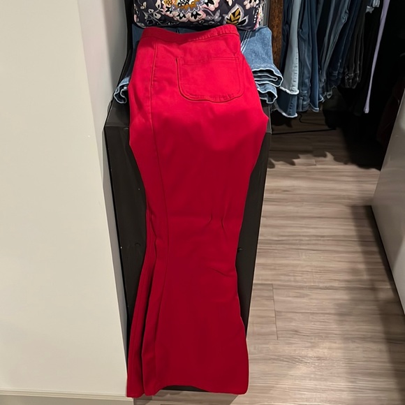 Maroon/Red Flare Jeans - Picture 1 of 5